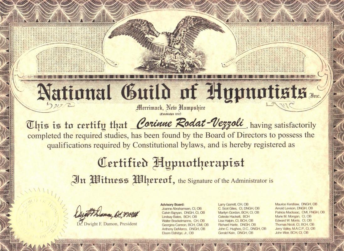 Diplome hypnose